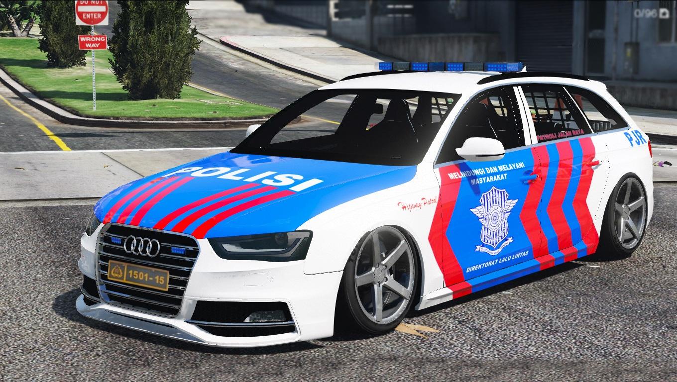  Indonesian  Police  PJR Livery For Audi S4 GTA5 Mods com